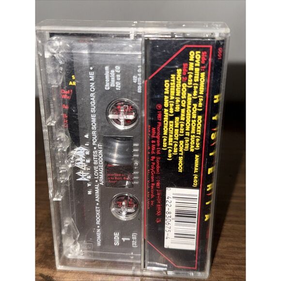 Hysteria by Def Leppard (Cassette, 1990) - Picture 2 of 2